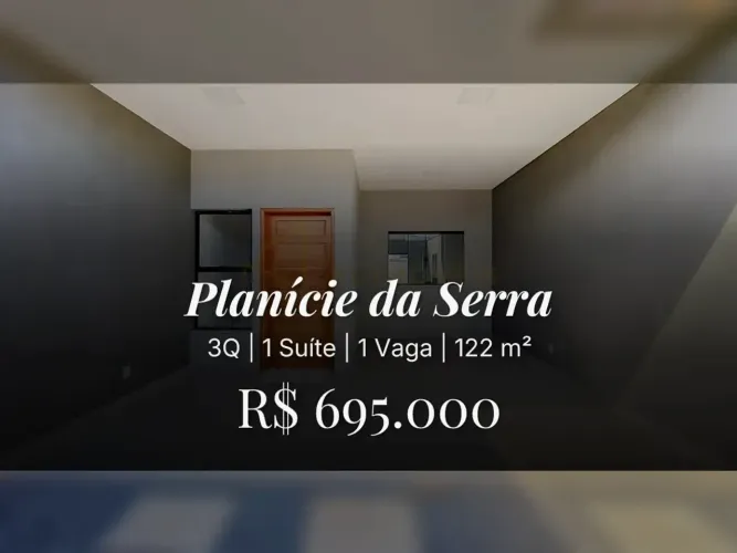 Linda Casa Duplex com Quintal no Planície da Serra Oportunidade Imperdível!