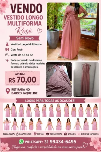 Vendo vestido de FESTA MULTI FORMA