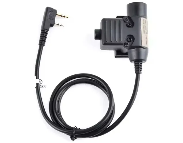 Wadsn tático u94 ptt 7.0 cabo plug adaptador de fone ouvido militar para walkie talkie