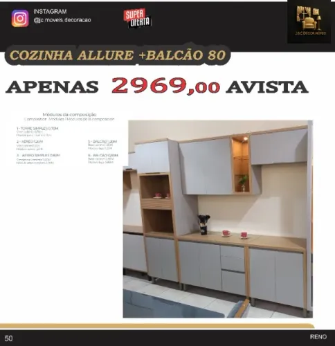 COZINHA ALLURE E BALCÕES NO MDF