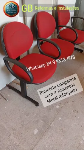 Bancada Longarina 3 Assentos