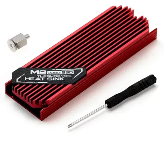 NVME (Heatsink) Dissipador  de Calor Aluminio Anodizado Vermelho