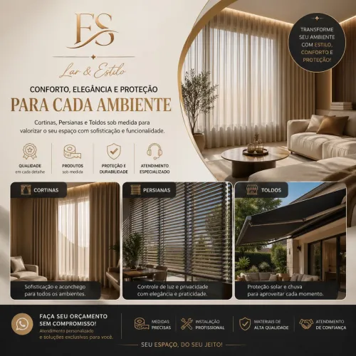 Cortinas, Percianas e Toldos (Sob Medida)