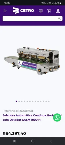 SELADORA AUTOMATICA CONTINUA COM DATADOR CASM 1000