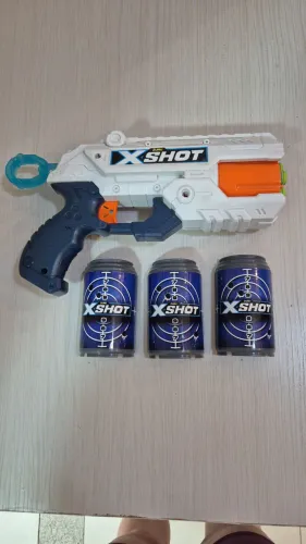 Nerf x-shot zuru 6 disparos + dardos e alvos