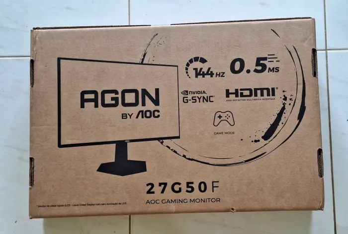 Monitor Gamer AOC Agon 27" Polegadas 144Hz 0,5Ms Tela IPS FULL HD (LACRADO)