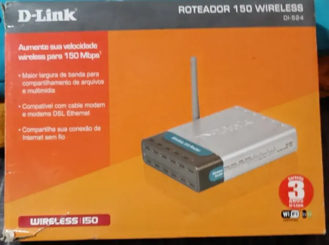 ROTEADOR 150 WIRELESS DI-524 NOVO COM NOTA.