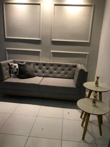 Sofá vintage em linho
