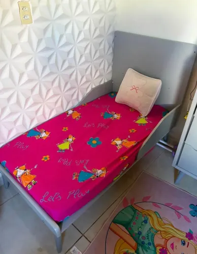 Berço/Cama retro cinza
