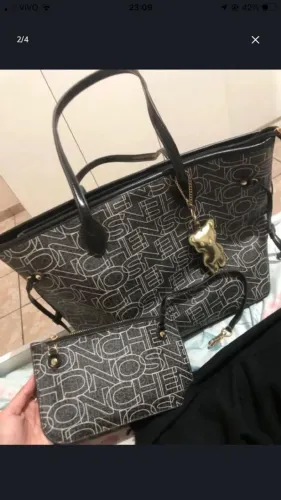 Bolsa - marca chenson original alça de ombro + necessaire