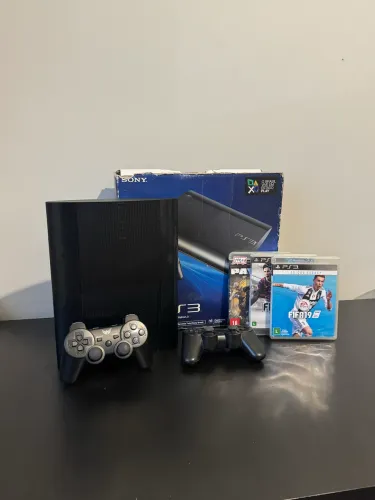 PS3 - SUPER SLIM - BLOQUEADO - COM CAIXA - NOVÍSSIMO