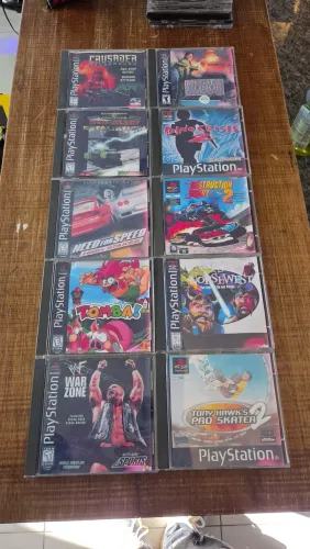 LOTE COM 10 JOGOS DE PLAYSTATION 1