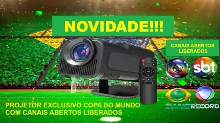 Projetor Exclusivo Copa Do Mundo Com Canais Abertos
