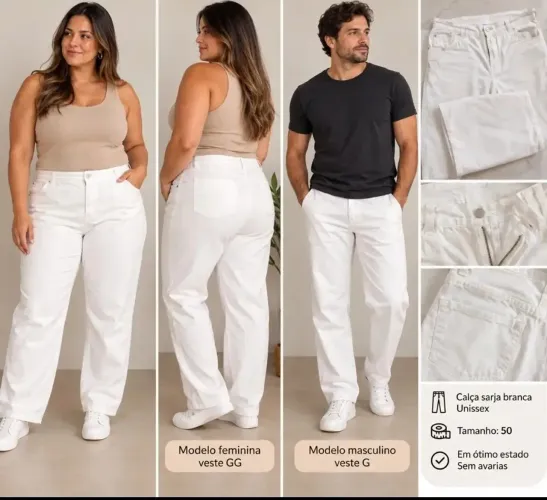 VENDO Calça Sarja Unissex,número 50