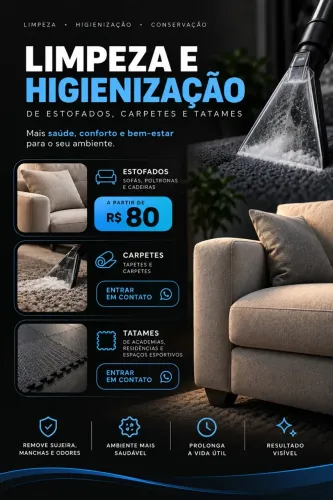 Limpeza de estofados/ carpetes na grande Vitória