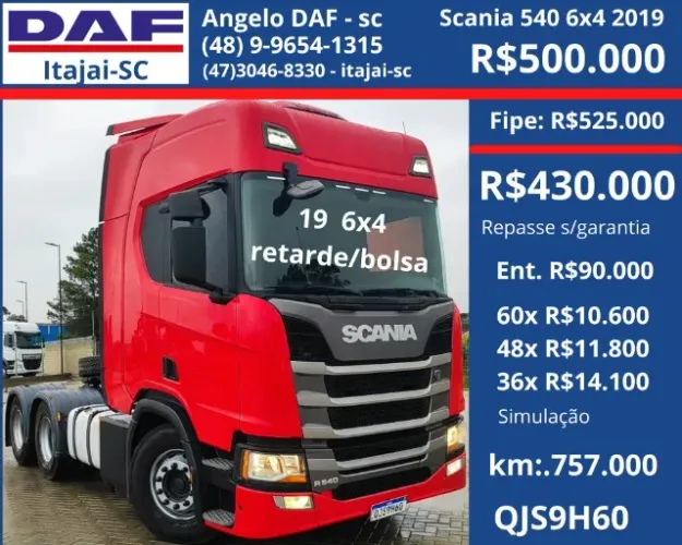 Scania R540 6x4 2019