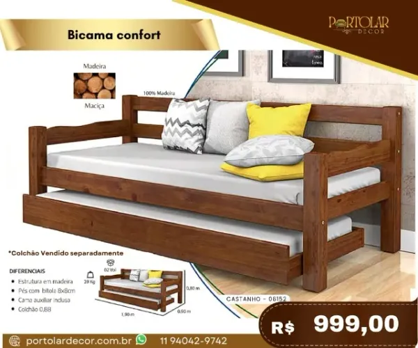 Bicama Confort, a pronta entrega 