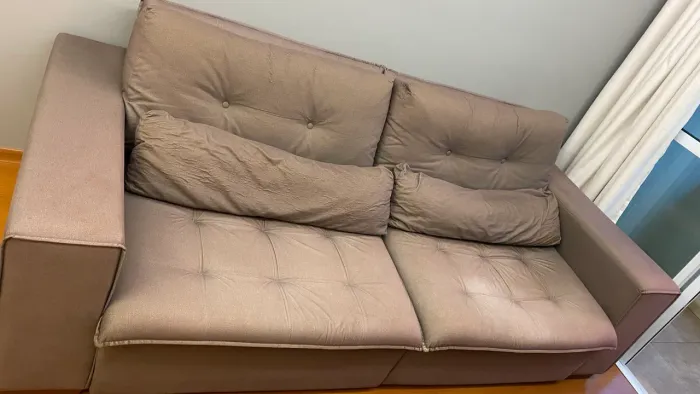 Sofá Retrátil Reclinável E Cama 2,15m Cama Inbox Flex Suede Velusoft Cinza