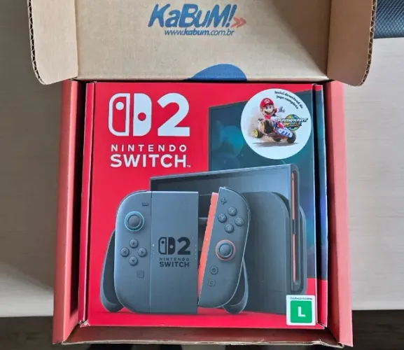 Nintendo Switch 2 com jogo Mário Kart World digital (via download) lacrado