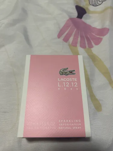 Perfume feminino original da Lacoste L.12.12 Rose 100 ml, usado uma vez