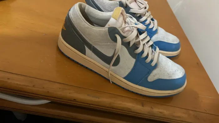 tenis nike air jordan low 1 unc grey