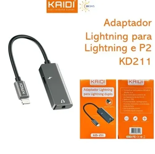 Adaptador Lightning P2 IOS Kaidi KD-211