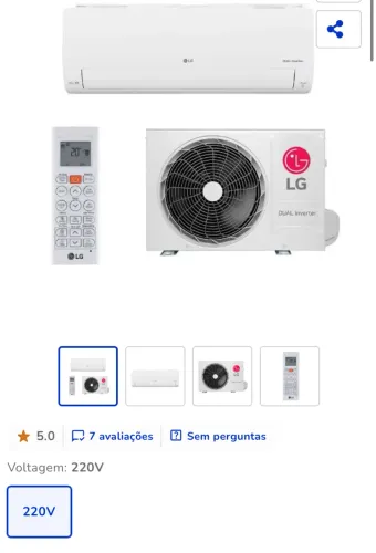 AR CONDICIONADO/AQUECEDOR LG DUAL INVERTER  VOICE IA 18.000BTUS 220V - MOD: S3UW18KL31A