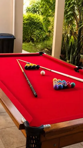 Sinuca 230cm  x 130cm c/ sapatas niveladoras em borracha