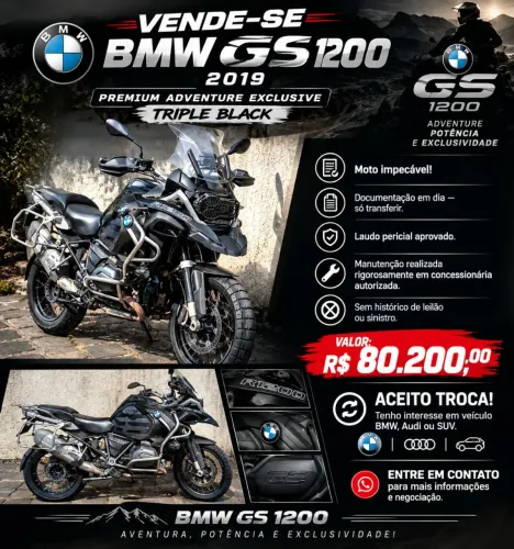 BMW GS 1200 / Premium adventure exclusive triple Black