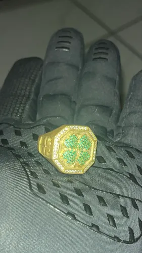 Anel moeda antiga brilho eterno 