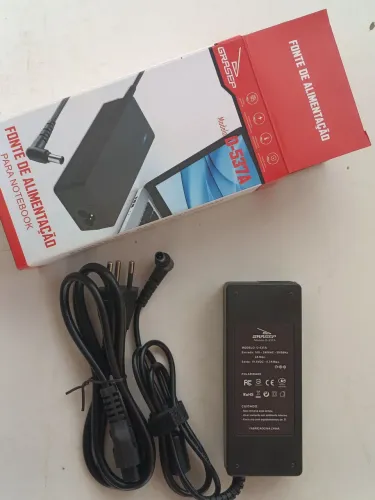 Fonte Carregador Samsung TV Monitor Notebook 19.5V 4.7A Plug 6.5x4.4mm Com Cabo de Força
