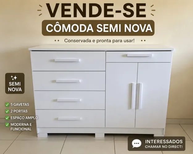 Vende-se cômoda semi-nova