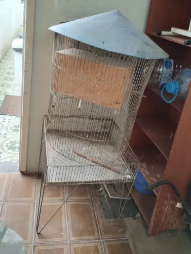 Gaiola/Viveiro para pássaros com ninho