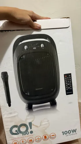 Caixa de som portátil Hayonik Go!100 microfone e Bluetooth 