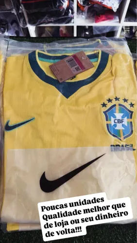 Camisa Brasil Amarela Importada Masculina
