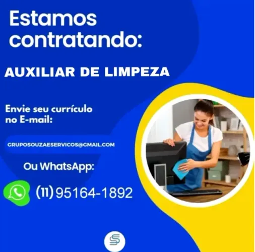VAGA: AUXILIAR DE LIMPEZA - Cajamar/SP