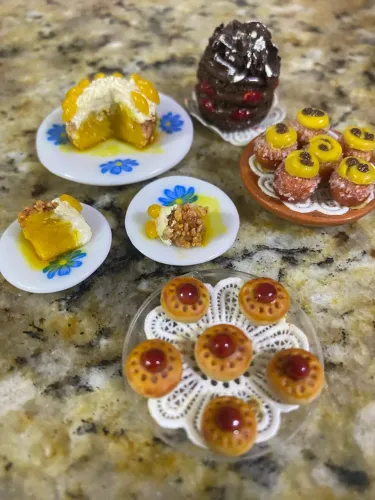 Coleção de Miniaturas de Comida Artesanal