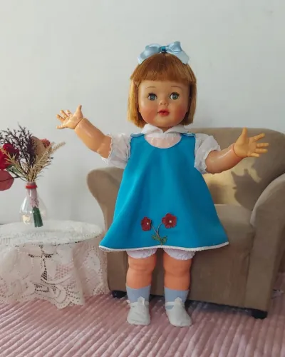 Boneca Beijoca anos 60, sem beijo, está totalmente linda