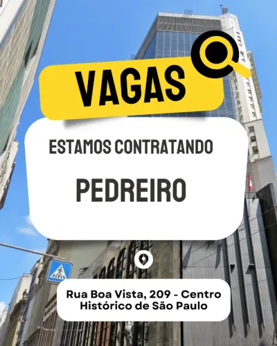 Oportunidade de Emprego - Pedreiro