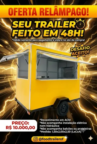 Trailer food truck lanchonete