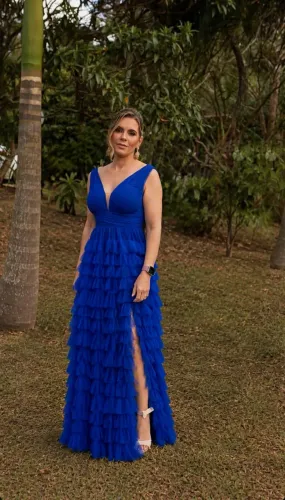 VESTIDO CASAMENTO/ FORMATURA AZUL