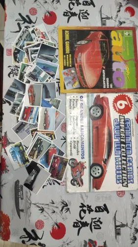 Albuns de figurinhas "carros anos 90" + brinde figurinhas 