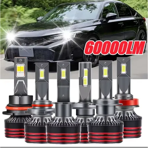 Kit Farol LED 7535 CSP 60.000LM  Alta Performance Iluminação Potente