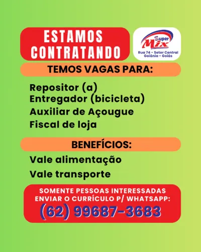 Temos vagas disponíveis