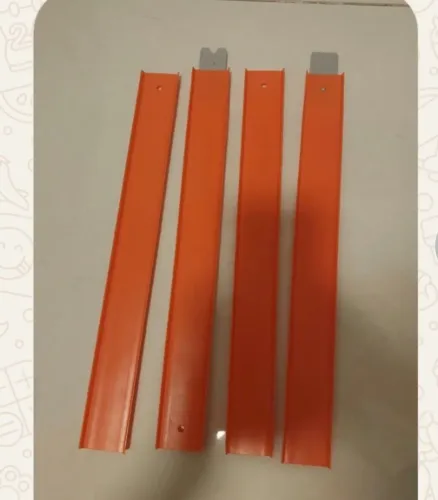 Lote 4 Pistas Retas Hot Wheels Laranja (Com Conectores)