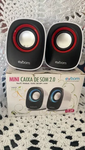 Vendo Caixa Som 2.0 Usb Bass 5V Para Pc E Notebook Cs-89 Vermelho