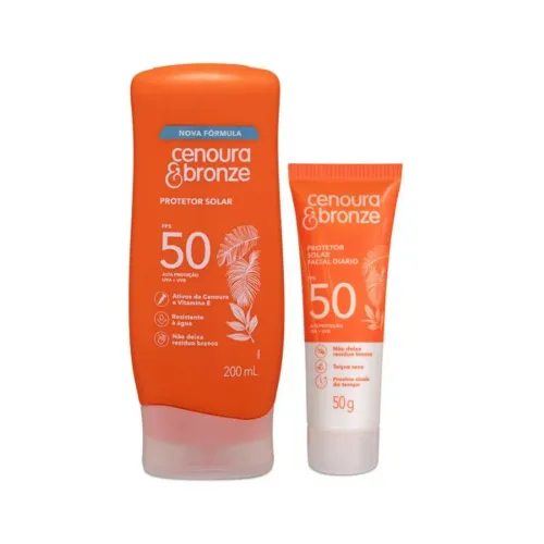 Kit protetor solar filtro 50