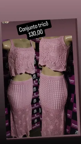 Conjunto tricô tamanho único