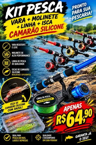 Vara de pesca completa PROMOÇÃO