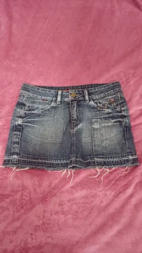 Minissaia Jeans Ellus Laundry Cintura Baixa Tam 34 Y2K